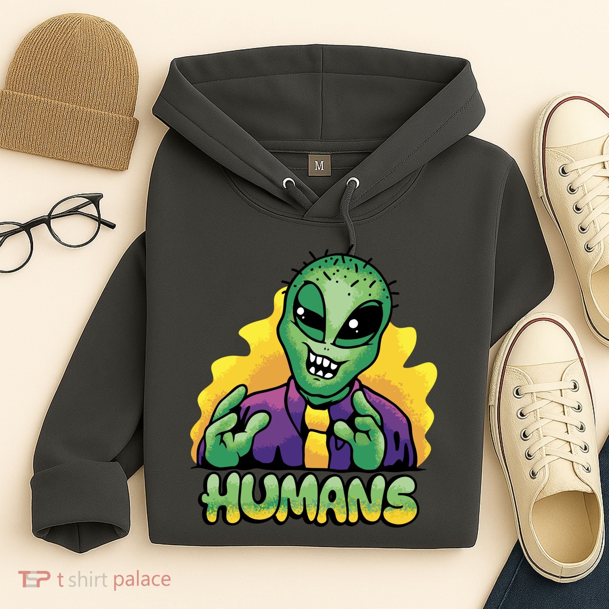 Humans Crazy Alien Funny Hoodie