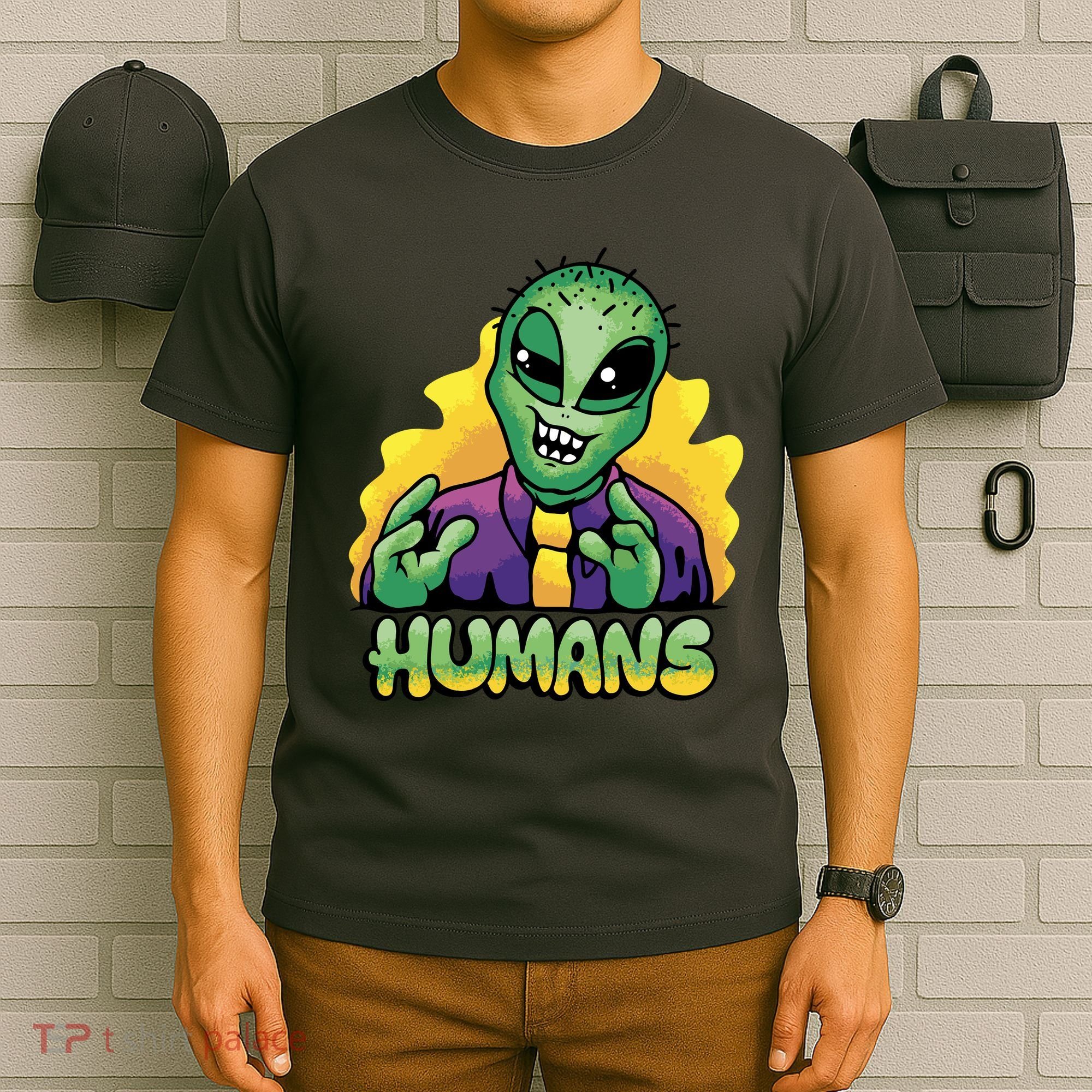 Humans Crazy Alien Funny T-Shirt