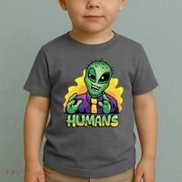 Humans Crazy Alien Funny Toddler T-Shirt thumb 2