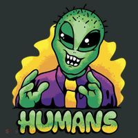 Humans Crazy Alien Funny Toddler T-Shirt thumb 4