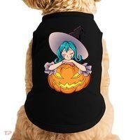 Halloween Cute Anime Witch Pumpkin Doggie Tank thumb 0