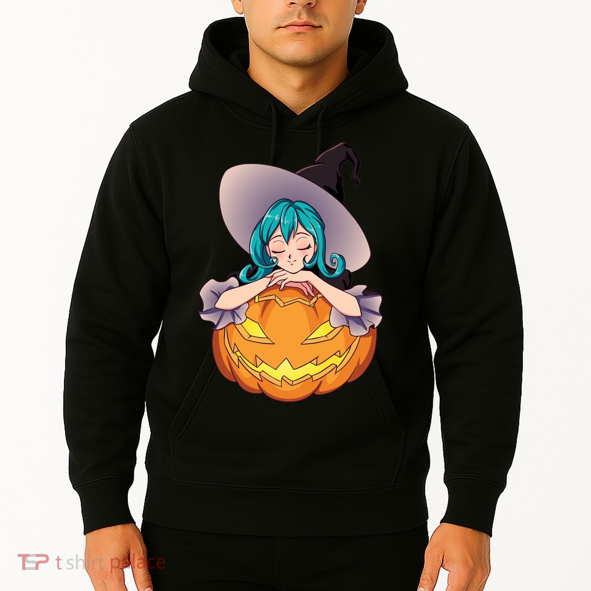 Halloween Cute Anime Witch Pumpkin Hoodie