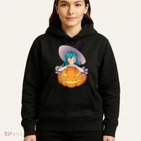 Halloween Cute Anime Witch Pumpkin Hoodie thumb 5