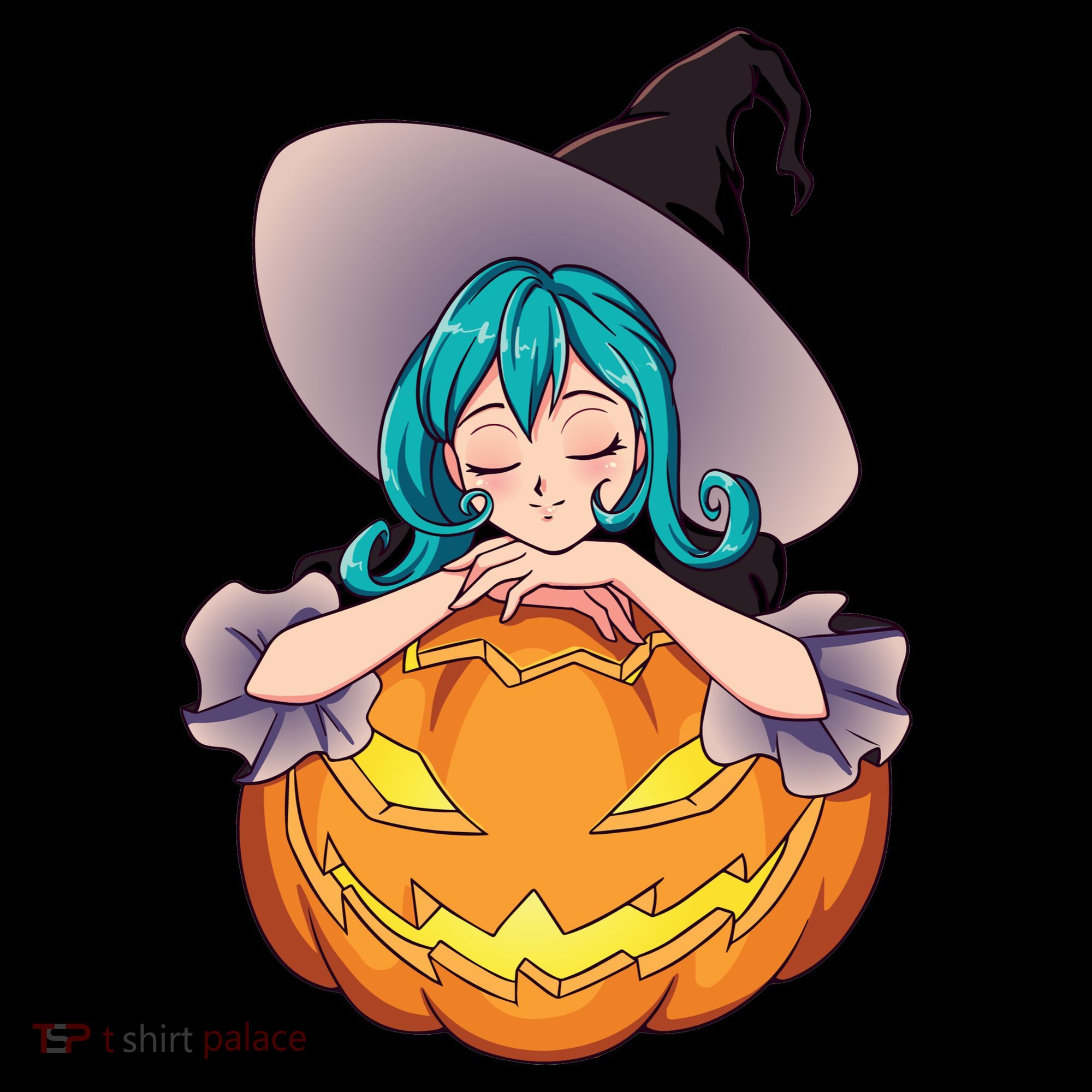 Halloween Cute Anime Witch Pumpkin Hoodie