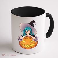 Halloween Cute Anime Witch Pumpkin Coffee Mug thumb 1