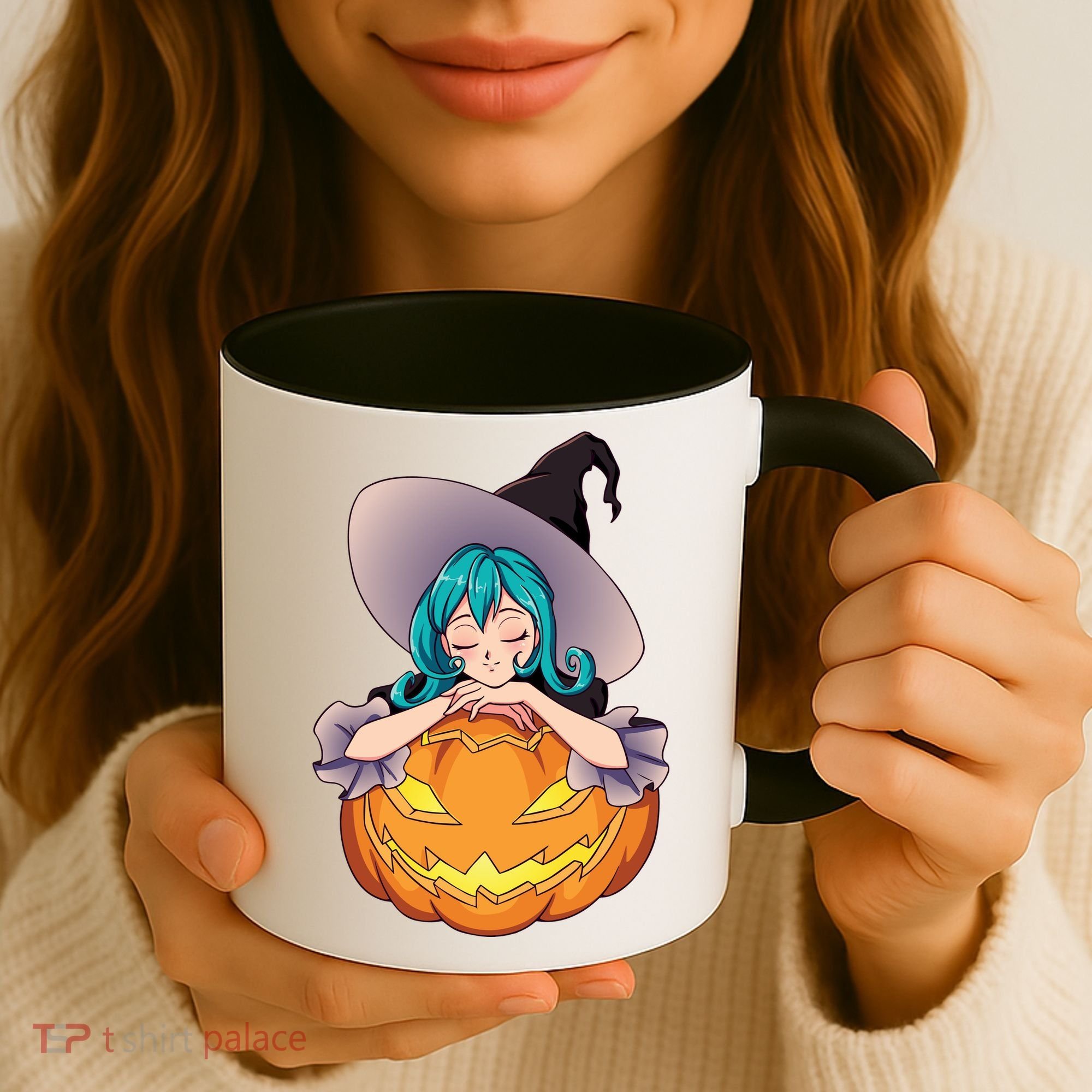 Halloween Cute Anime Witch Pumpkin Coffee Mug