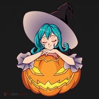 Halloween Cute Anime Witch Pumpkin Pajama Set thumb 2