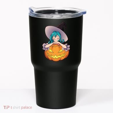 Halloween Cute Anime Witch Pumpkin Tumbler