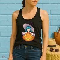 Halloween Cute Anime Witch Pumpkin Women's Tank Top thumb 2