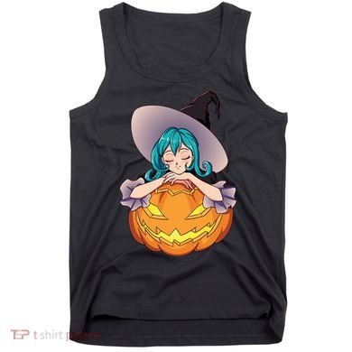 Halloween Cute Anime Witch Pumpkin Tank Top