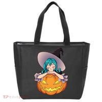 Halloween Cute Anime Witch Pumpkin Tote Bag thumb 0