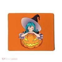 Halloween Cute Anime Witch Pumpkin Mousepad thumb 0
