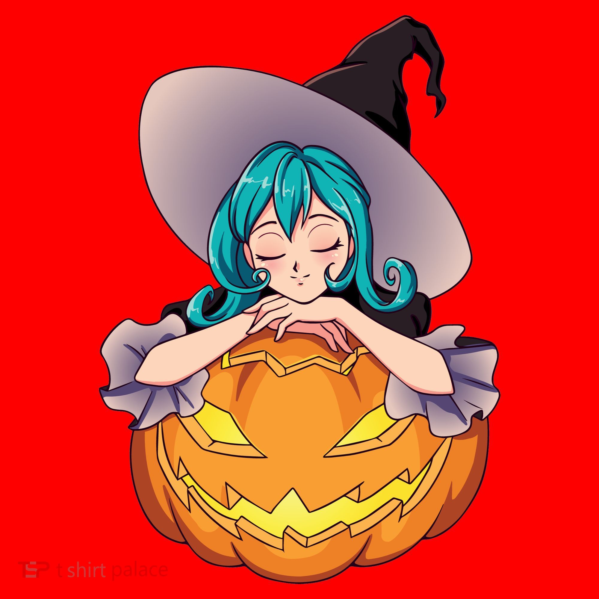 Halloween Cute Anime Witch Pumpkin Santa Hat