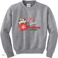 Hot Cocoa And Christmas Movies Kids Sweatshirt thumb 0