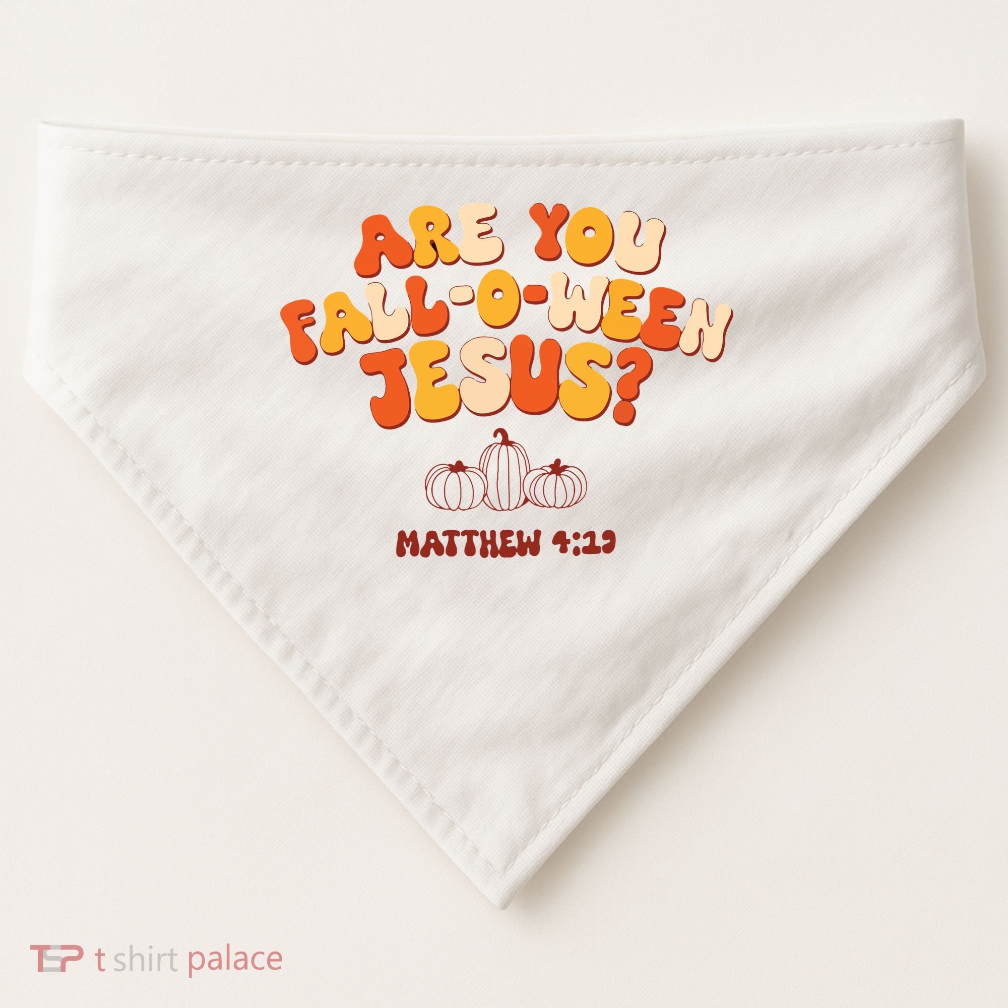 Halloween Christian Are You Fall O Ween Jesus USA-Made Doggie Bandana
