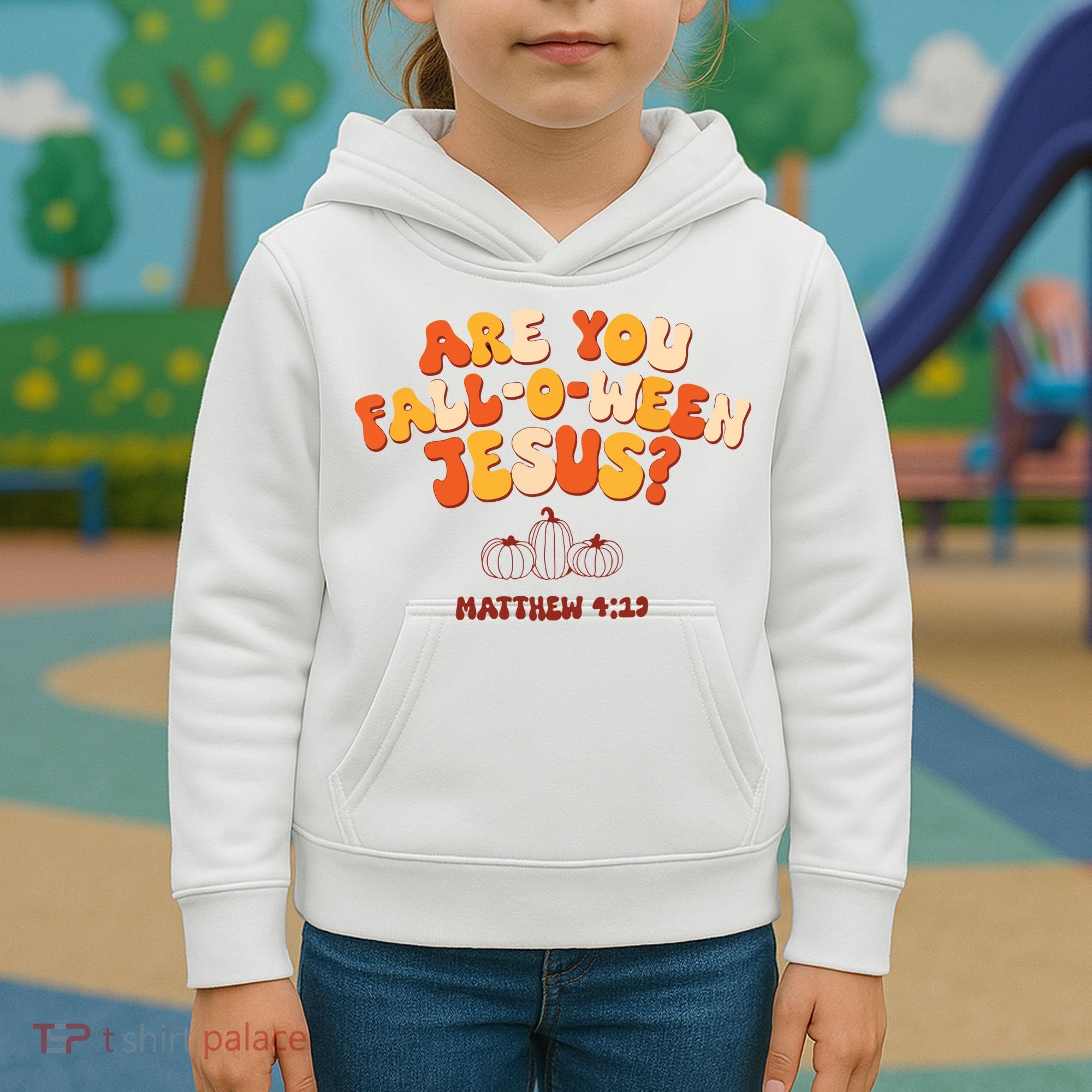Halloween Christian Are You Fall O Ween Jesus Kids Hoodie