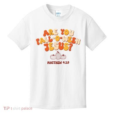 Halloween Christian Are You Fall O Ween Jesus Kids T-Shirt