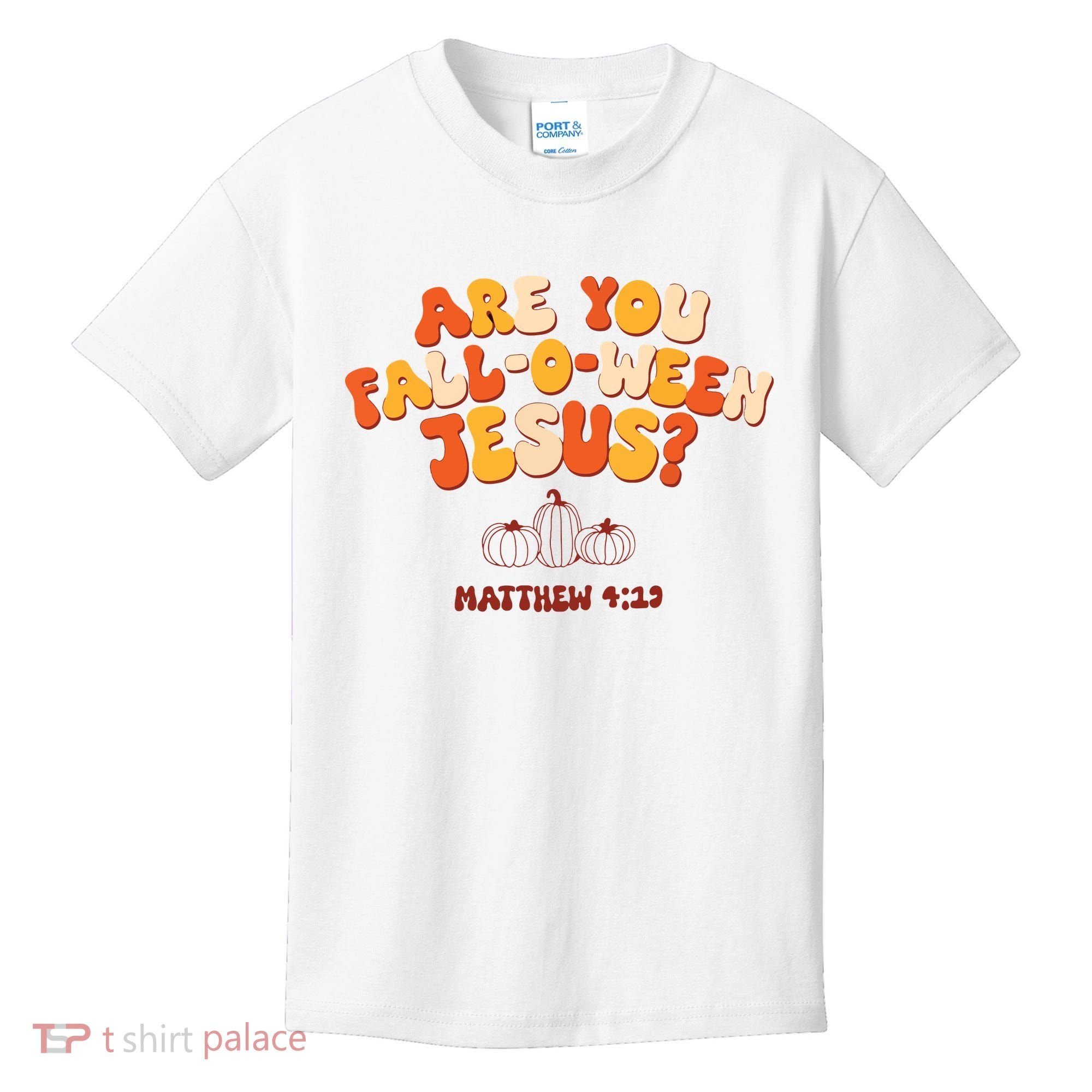 Halloween Christian Are You Fall O Ween Jesus Kids T-Shirt