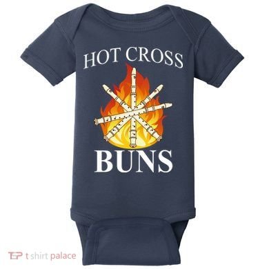 Hot Cross Buns Metal Rock Baby Bodysuit