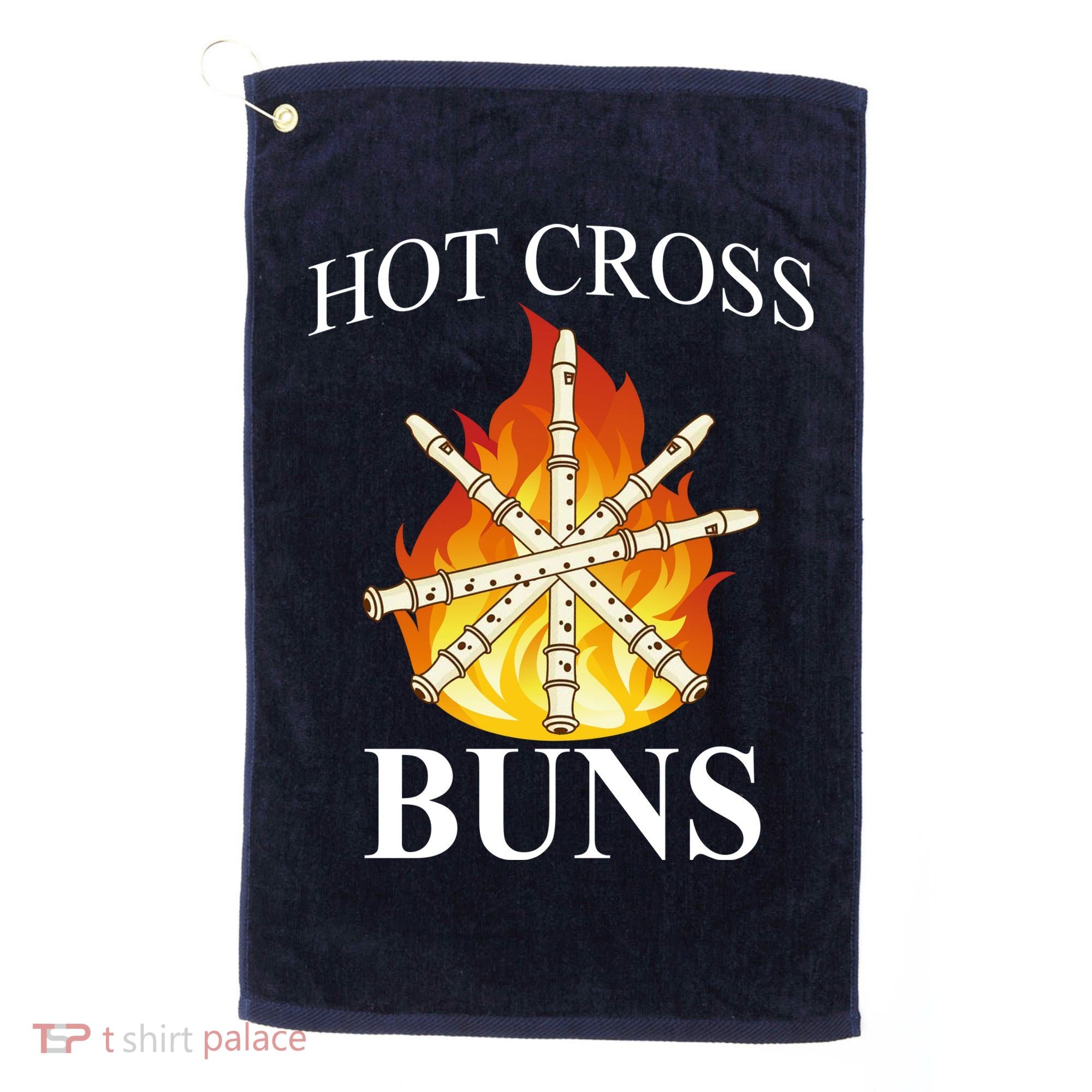 Hot Cross Buns Metal Rock Golf Towel
