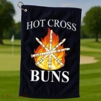 Hot Cross Buns Metal Rock Golf Towel thumb 1