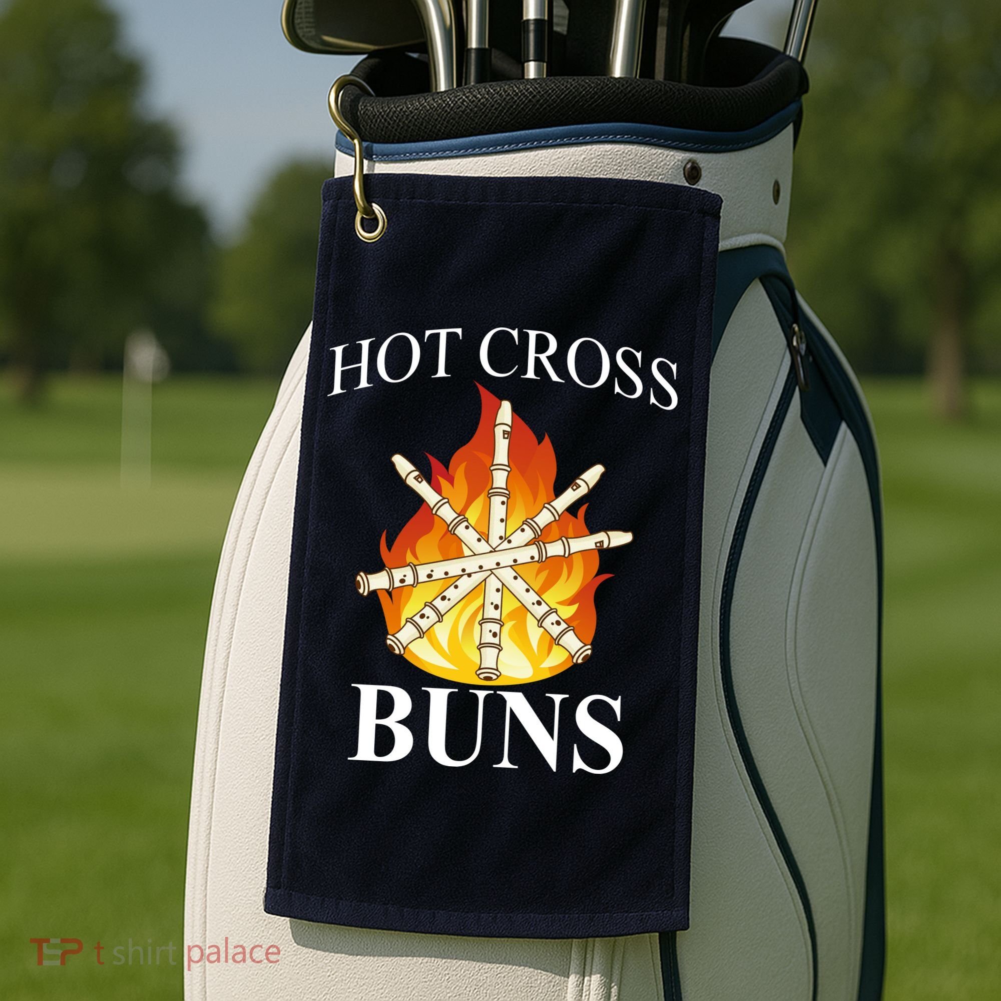 Hot Cross Buns Metal Rock Golf Towel