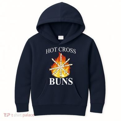 Hot Cross Buns Metal Rock Kids Hoodie