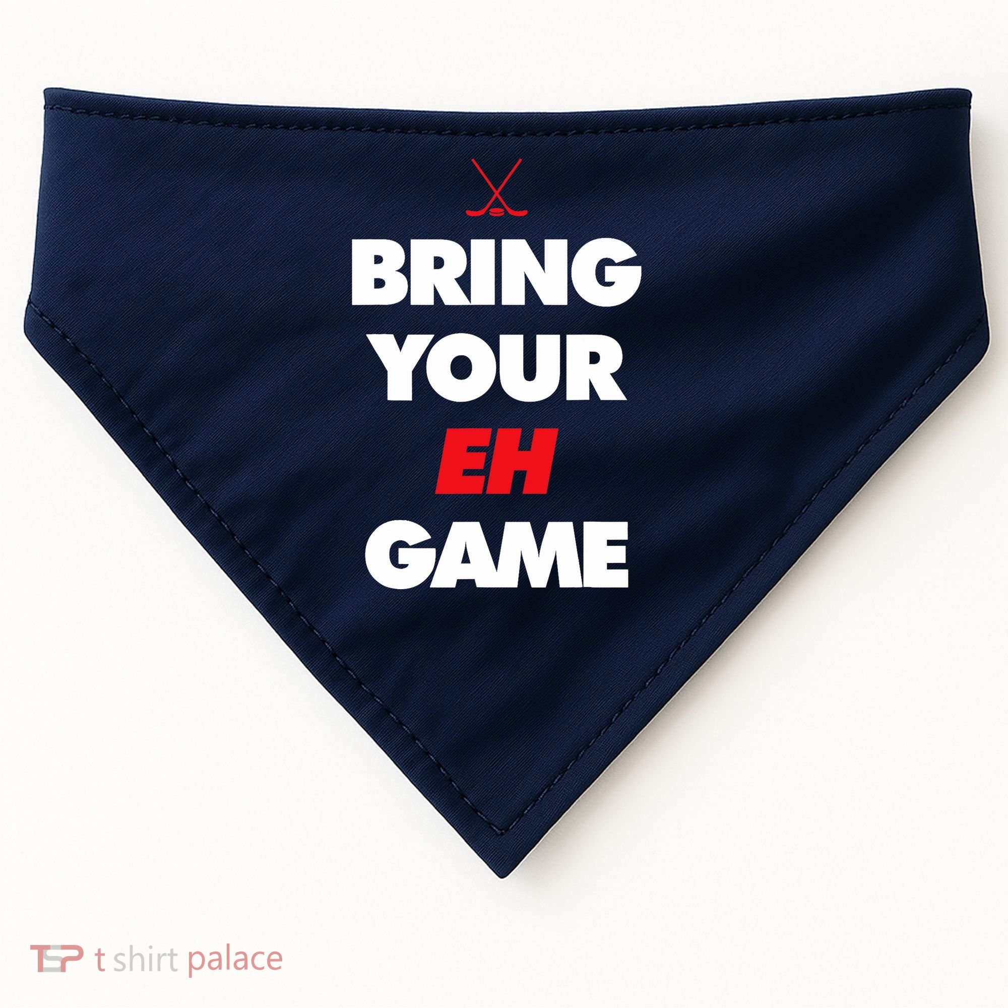 Hockey - Canada bring your EH Game USA-Made Doggie Bandana