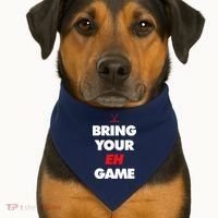 Hockey - Canada bring your EH Game USA-Made Doggie Bandana thumb 1