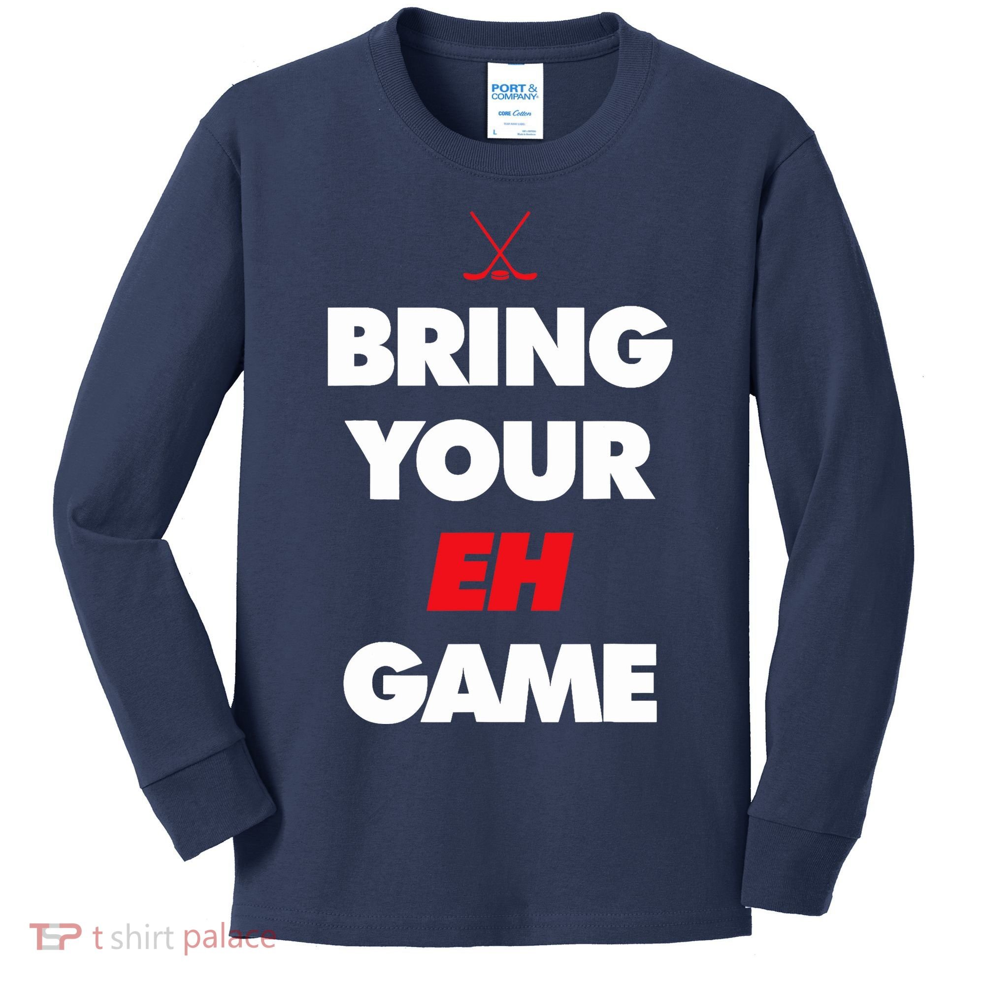 Hockey - Canada bring your EH Game Kids Long Sleeve Shirt