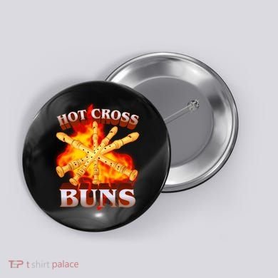 Hot Cross Buns Fire Recorder Flute Button