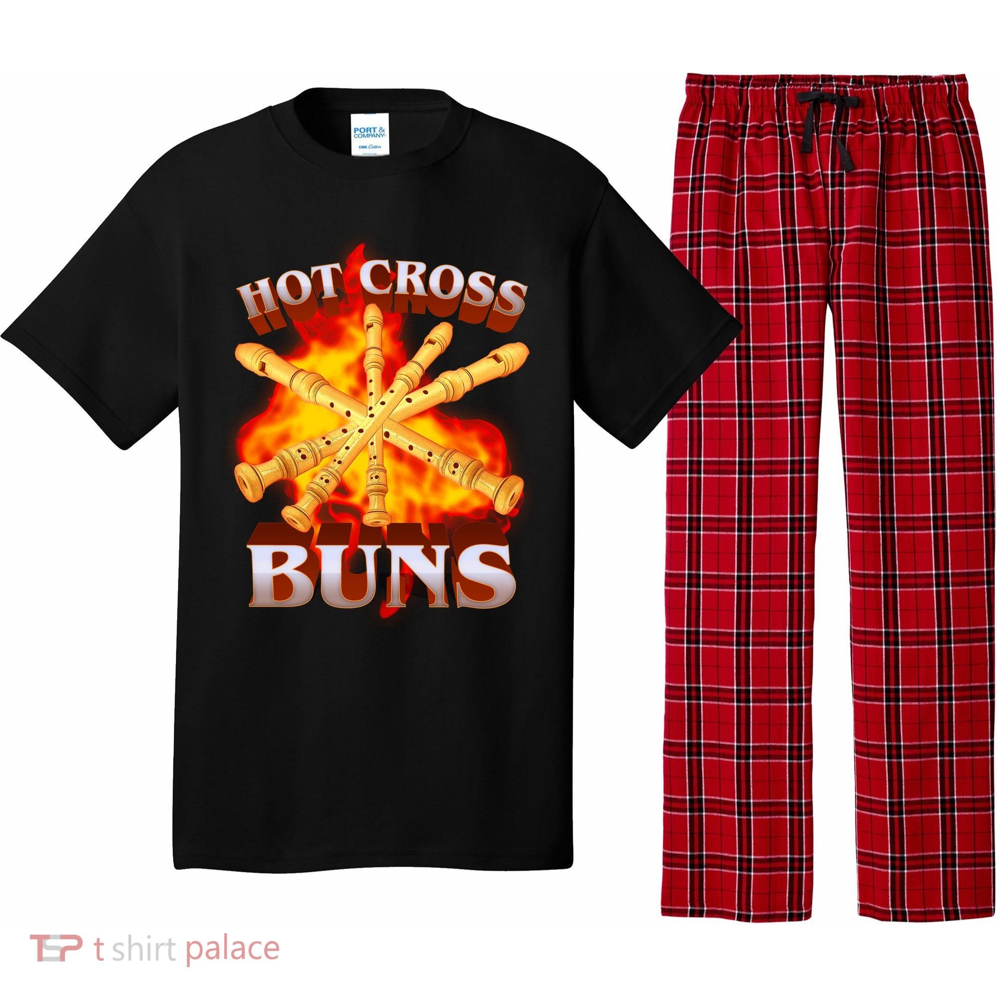 Hot Cross Buns Fire Recorder Flute Pajama Set