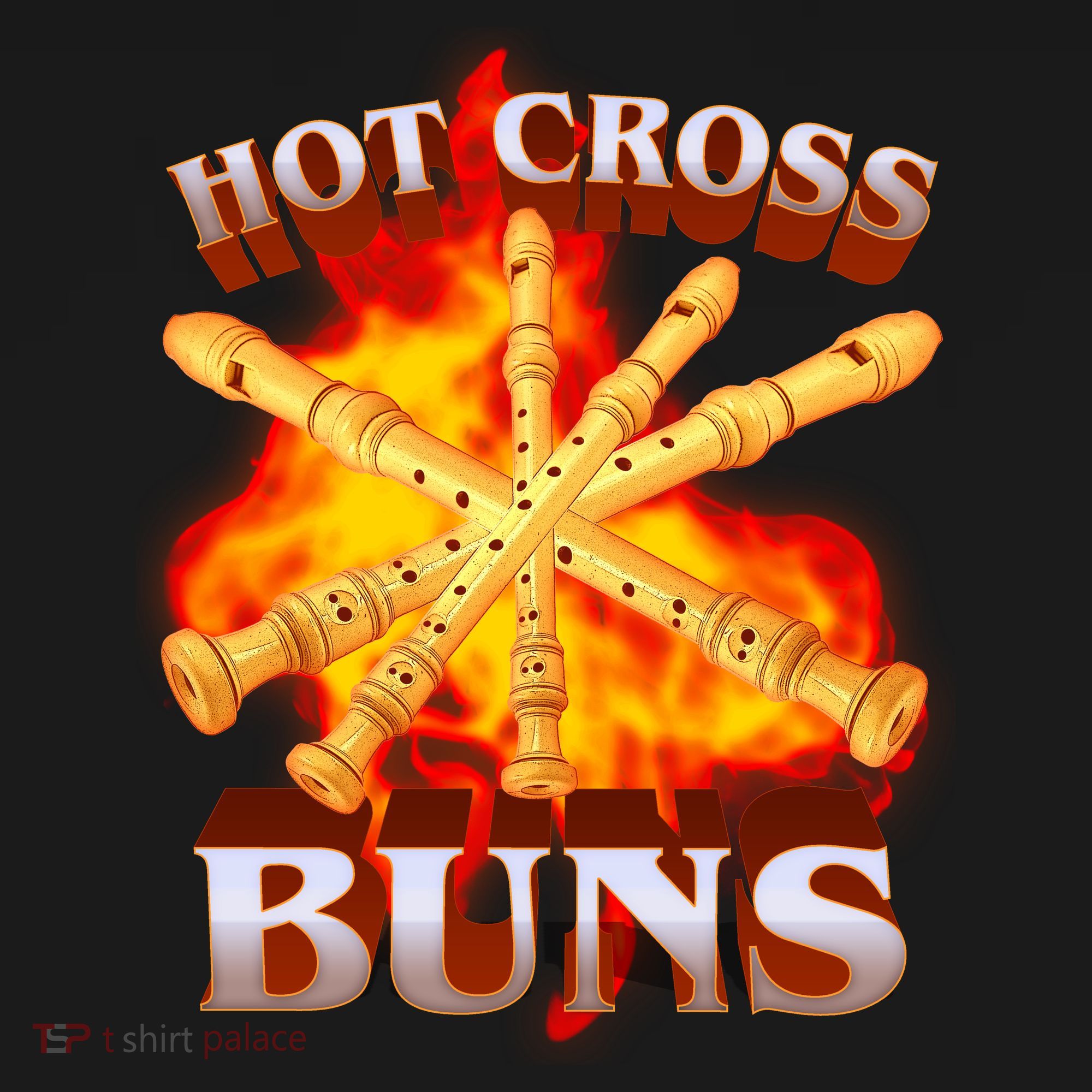 Hot Cross Buns Fire Recorder Flute Pajama Set