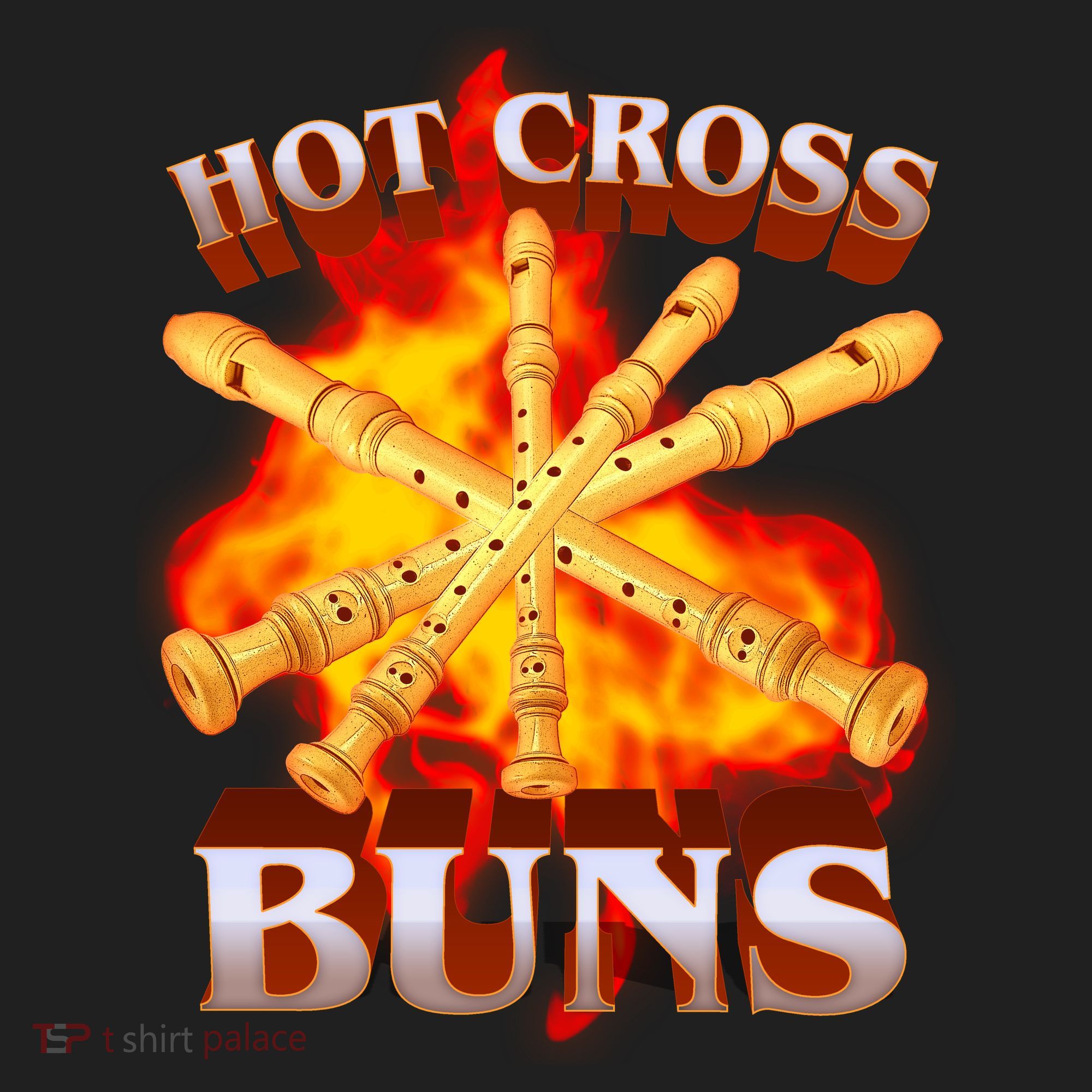 Hot Cross Buns Fire Recorder Flute Tumbler