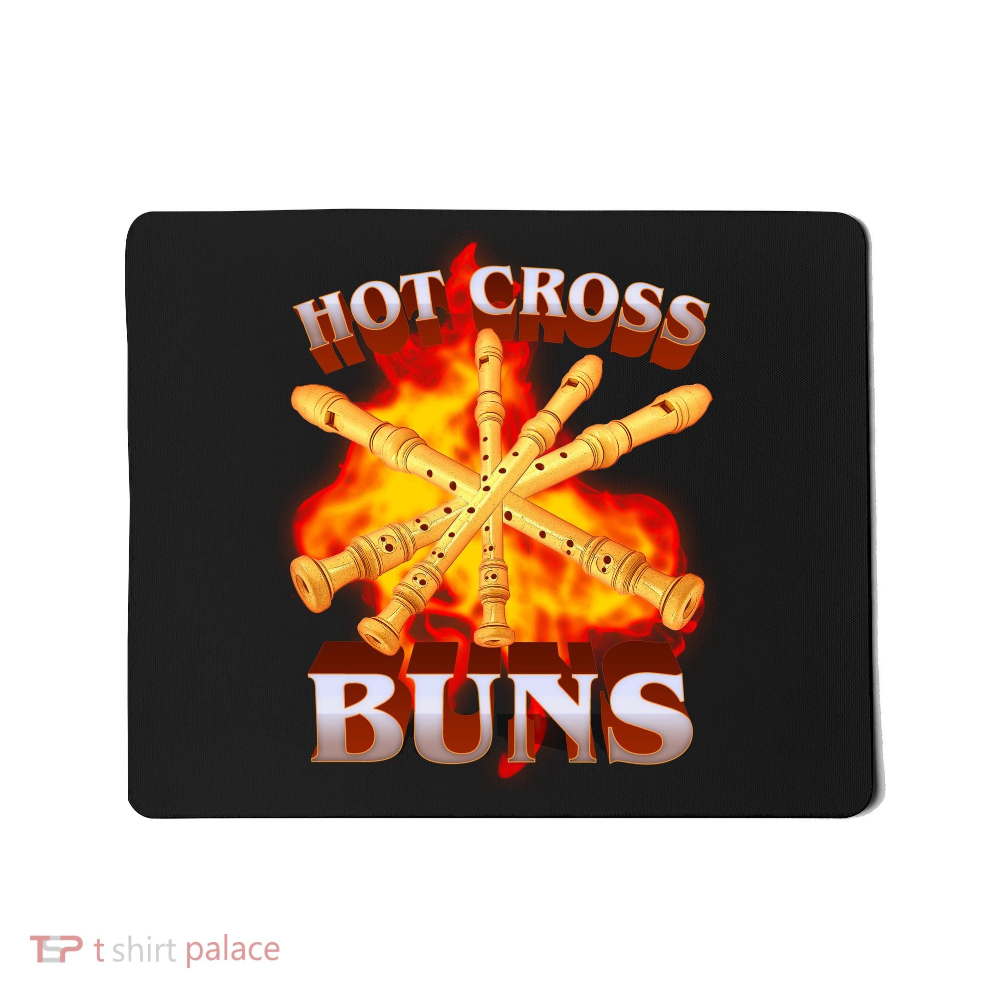 Hot Cross Buns Fire Recorder Flute Mousepad