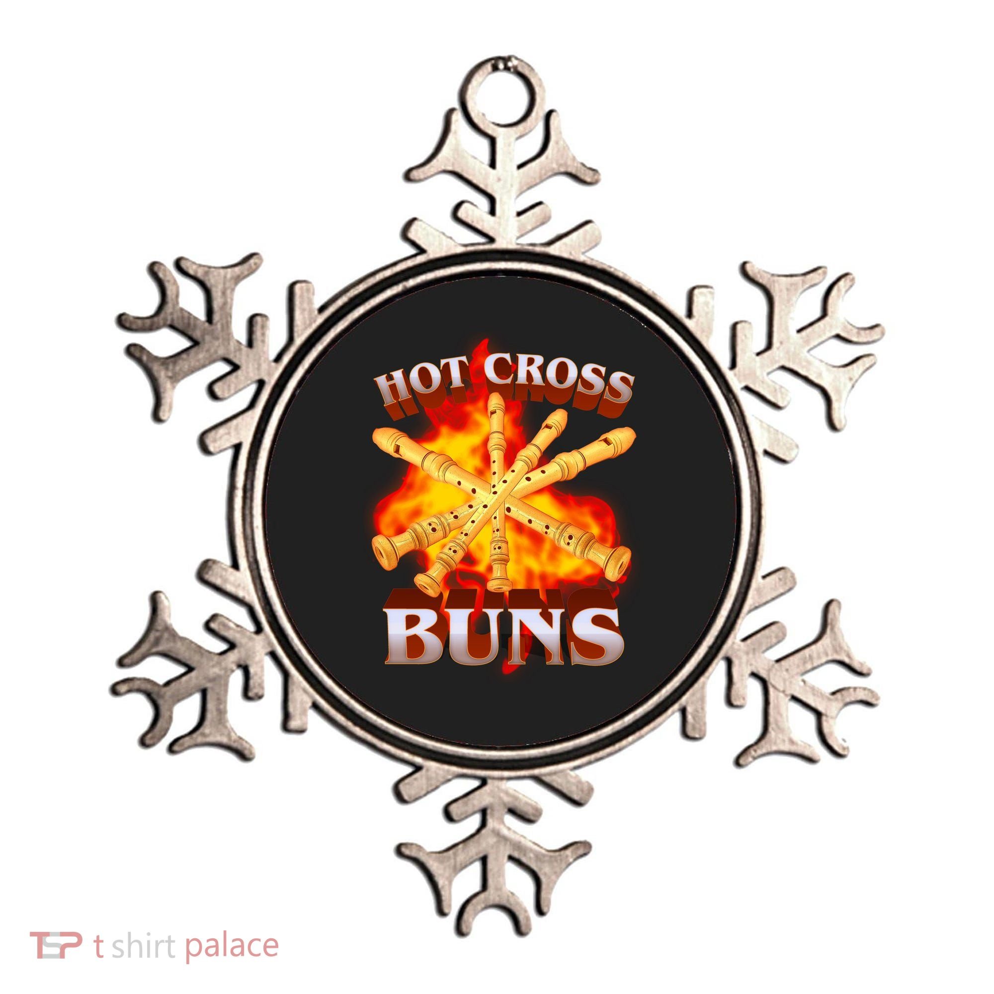 Hot Cross Buns Fire Recorder Flute Ornament