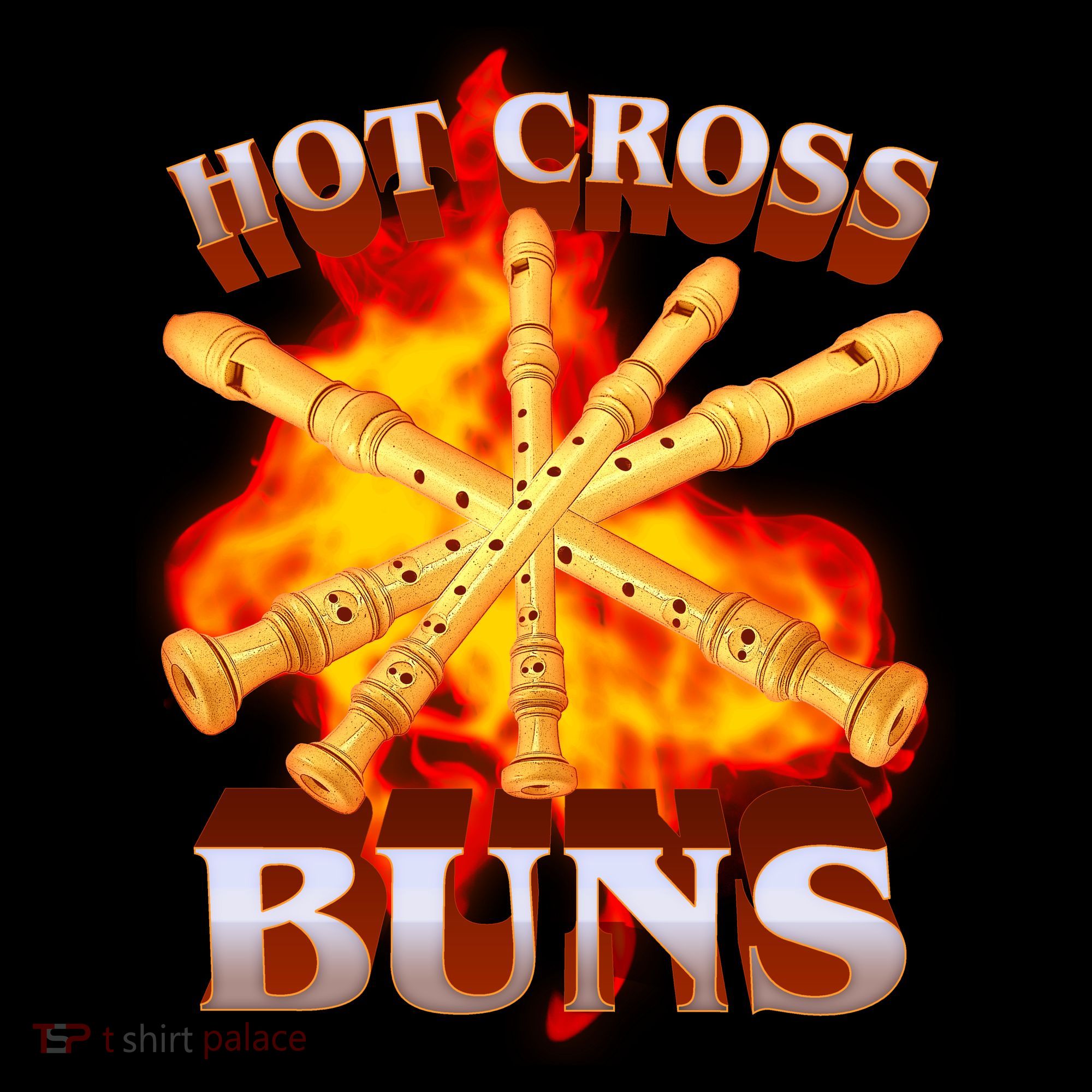 Hot Cross Buns Fire Recorder Flute Women's Tank Top