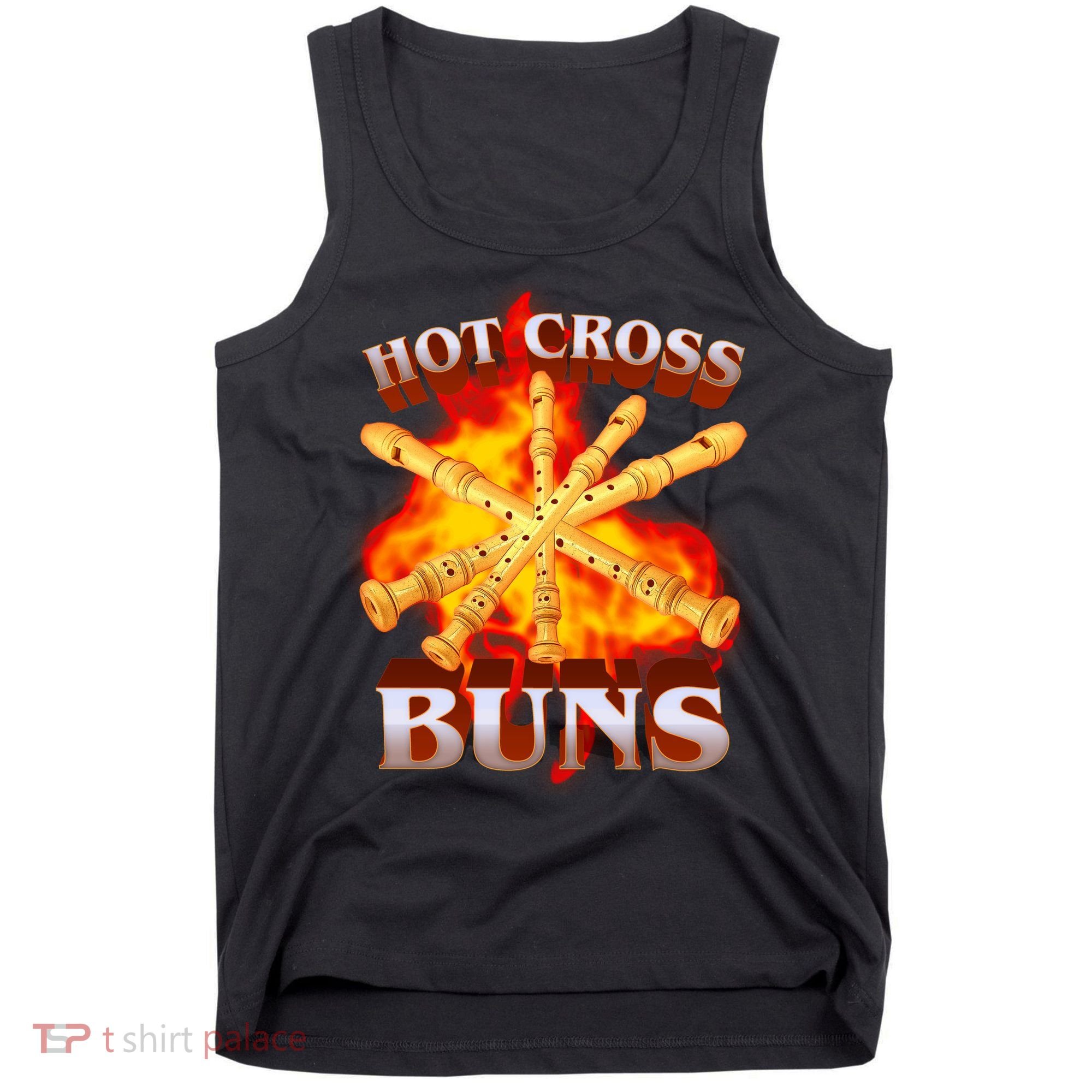 Hot Cross Buns Fire Recorder Flute Tank Top