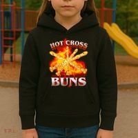 Hot Cross Buns Fire Recorder Flute Kids Hoodie thumb 3