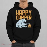 Happy Camper Bear Vacation Hiking Camp Campfire Camping Gift Hoodie thumb 0
