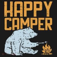 Happy Camper Bear Vacation Hiking Camp Campfire Camping Gift Long Sleeve Shirt thumb 2