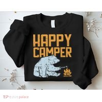 Happy Camper Bear Vacation Hiking Camp Campfire Camping Gift Sweatshirt thumb 2