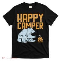 Happy Camper Bear Vacation Hiking Camp Campfire Camping Gift T-Shirt thumb 0