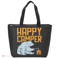 Happy Camper Bear Vacation Hiking Camp Campfire Camping Gift Tote Bag thumb 0
