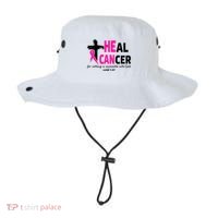Heal Cancer Believe God Christian Breast Cancer Awareness Bucket Hat thumb 0