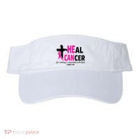 Heal Cancer Believe God Christian Breast Cancer Awareness Visor thumb 0