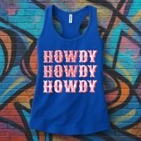 Howdy Cowgirl Boots Bling Women Cute Western Country Women's Tank Top thumb 3