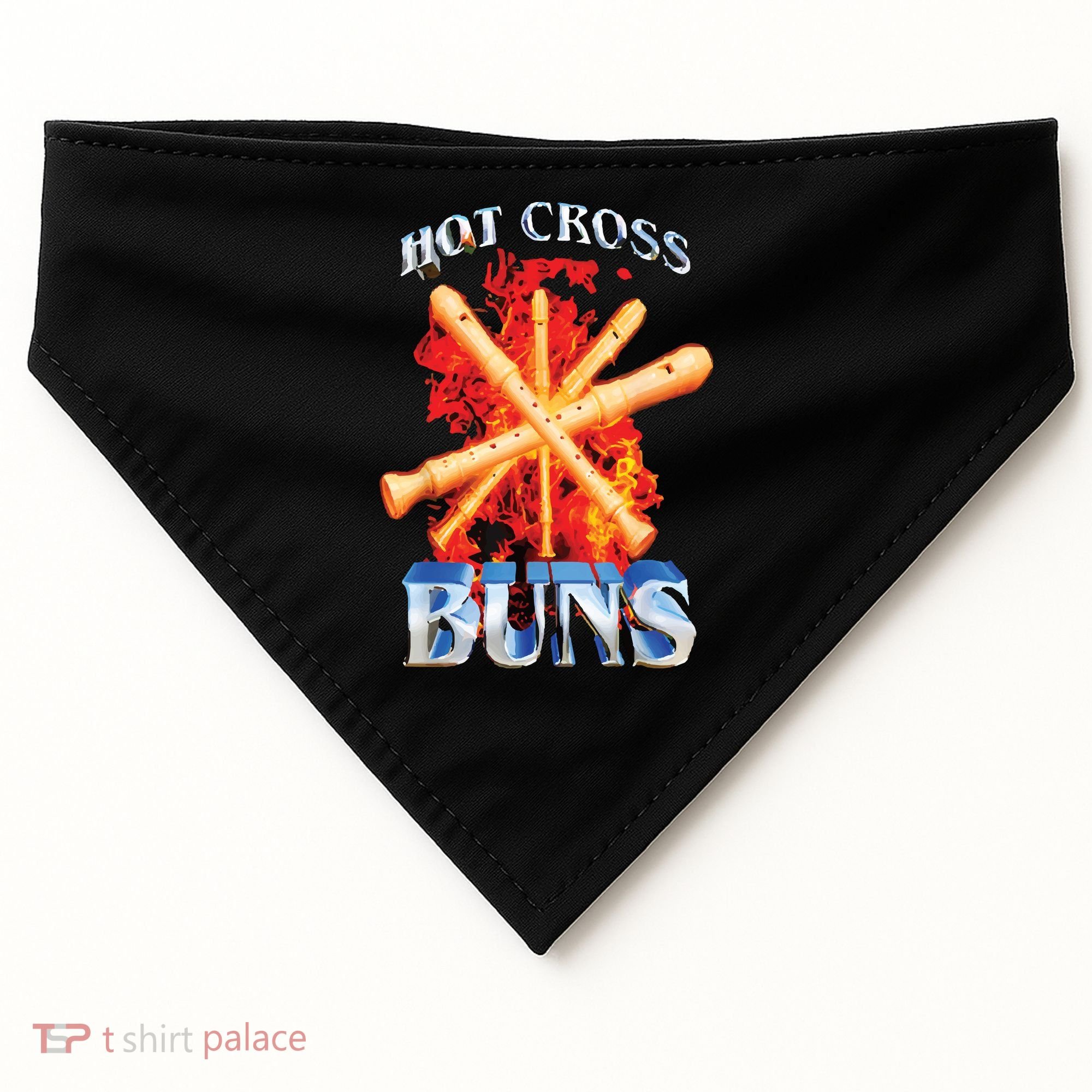 Hot Cross Buns USA-Made Doggie Bandana