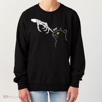 Halloween Cat Black Lover Skeleton Hand Boop Women's Sweatshirt thumb 0