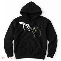 Halloween Cat Black Lover Skeleton Hand Boop Hoodie thumb 0